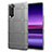 Silikon Hülle Handyhülle Ultra Dünn Flexible Schutzhülle 360 Grad Ganzkörper Tasche S01 für Sony Xperia 5 Silber