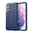 Silikon Hülle Handyhülle Ultra Dünn Flexible Schutzhülle 360 Grad Ganzkörper Tasche S06 für Samsung Galaxy S21 5G Blau