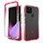 Silikon Hülle Handyhülle Ultra Dünn Flexible Schutzhülle Tasche Transparent Vorder und Rückseite 360 Grad Ganzkörper Farbverlauf für Google Pixel 5 Rot