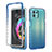 Silikon Hülle Handyhülle Ultra Dünn Flexible Schutzhülle Tasche Transparent Vorder und Rückseite 360 Grad Ganzkörper Farbverlauf für Motorola Moto Edge 20 Lite 5G Blau