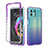 Silikon Hülle Handyhülle Ultra Dünn Flexible Schutzhülle Tasche Transparent Vorder und Rückseite 360 Grad Ganzkörper Farbverlauf für Motorola Moto Edge 20 Lite 5G Violett
