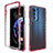 Silikon Hülle Handyhülle Ultra Dünn Flexible Schutzhülle Tasche Transparent Vorder und Rückseite 360 Grad Ganzkörper Farbverlauf für Motorola Moto Edge 20 Pro 5G Rot