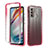 Silikon Hülle Handyhülle Ultra Dünn Flexible Schutzhülle Tasche Transparent Vorder und Rückseite 360 Grad Ganzkörper Farbverlauf für Motorola Moto G40 Fusion Rot