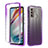 Silikon Hülle Handyhülle Ultra Dünn Flexible Schutzhülle Tasche Transparent Vorder und Rückseite 360 Grad Ganzkörper Farbverlauf für Motorola Moto G40 Fusion Violett