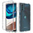 Silikon Hülle Handyhülle Ultra Dünn Flexible Schutzhülle Tasche Transparent Vorder und Rückseite 360 Grad Ganzkörper Farbverlauf für Motorola Moto G42 Klar