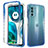 Silikon Hülle Handyhülle Ultra Dünn Flexible Schutzhülle Tasche Transparent Vorder und Rückseite 360 Grad Ganzkörper Farbverlauf für Motorola MOTO G52