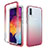 Silikon Hülle Handyhülle Ultra Dünn Flexible Schutzhülle Tasche Transparent Vorder und Rückseite 360 Grad Ganzkörper Farbverlauf für Samsung Galaxy A30S Rot
