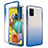 Silikon Hülle Handyhülle Ultra Dünn Flexible Schutzhülle Tasche Transparent Vorder und Rückseite 360 Grad Ganzkörper Farbverlauf für Samsung Galaxy A51 4G Blau