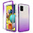 Silikon Hülle Handyhülle Ultra Dünn Flexible Schutzhülle Tasche Transparent Vorder und Rückseite 360 Grad Ganzkörper Farbverlauf für Samsung Galaxy A51 4G Violett