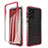 Silikon Hülle Handyhülle Ultra Dünn Flexible Schutzhülle Tasche Transparent Vorder und Rückseite 360 Grad Ganzkörper Farbverlauf für Samsung Galaxy A73 5G Rot