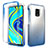 Silikon Hülle Handyhülle Ultra Dünn Flexible Schutzhülle Tasche Transparent Vorder und Rückseite 360 Grad Ganzkörper Farbverlauf für Xiaomi Redmi Note 9 Pro Max Blau