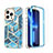 Silikon Hülle Handyhülle Ultra Dünn Flexible Schutzhülle Tasche Vorder und Rückseite 360 Grad Ganzkörper YJ3 für Apple iPhone 13 Pro Blau