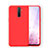 Silikon Hülle Handyhülle Ultra Dünn Schutzhülle 360 Grad Tasche für Oppo Reno Ace Rot