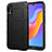 Silikon Hülle Handyhülle Ultra Dünn Schutzhülle 360 Grad Tasche S01 für Huawei Y6 Pro (2019) Schwarz