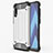Silikon Hülle Handyhülle Ultra Dünn Schutzhülle 360 Grad Tasche S02 für Samsung Galaxy A70 Silber