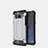 Silikon Hülle Handyhülle Ultra Dünn Schutzhülle 360 Grad Tasche S02 für Samsung Galaxy Note 8 Duos N950F Silber