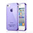 Silikon Hülle Handyhülle Ultra Dünn Schutzhülle Durchsichtig Transparent für Apple iPhone 4S Violett