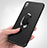 Silikon Hülle Handyhülle Ultra Dünn Schutzhülle Durchsichtig Transparent mit Fingerring Ständer R01 für Apple iPhone Xs Max Schwarz