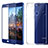 Silikon Hülle Handyhülle Ultra Dünn Schutzhülle Durchsichtig Transparent mit Schutzfolie für Huawei P8 Lite (2017) Blau