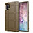 Silikon Hülle Handyhülle Ultra Dünn Schutzhülle Flexible 360 Grad Ganzkörper Tasche C06 für Samsung Galaxy Note 10 Plus 5G Braun