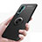 Silikon Hülle Handyhülle Ultra Dünn Schutzhülle Flexible Tasche Silikon mit Magnetisch Fingerring Ständer D01 für Xiaomi Mi Note 10 Pro