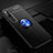 Silikon Hülle Handyhülle Ultra Dünn Schutzhülle Flexible Tasche Silikon mit Magnetisch Fingerring Ständer D02 für Xiaomi Mi Note 10 Blau und Schwarz