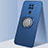Silikon Hülle Handyhülle Ultra Dünn Schutzhülle Flexible Tasche Silikon mit Magnetisch Fingerring Ständer G03 für Xiaomi Redmi 10X 4G