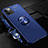 Silikon Hülle Handyhülle Ultra Dünn Schutzhülle Flexible Tasche Silikon mit Magnetisch Fingerring Ständer N03 für Apple iPhone 12 Pro Max Blau