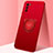 Silikon Hülle Handyhülle Ultra Dünn Schutzhülle Flexible Tasche Silikon mit Magnetisch Fingerring Ständer T01 für Huawei Honor 30 Lite 5G Rot