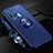 Silikon Hülle Handyhülle Ultra Dünn Schutzhülle Flexible Tasche Silikon mit Magnetisch Fingerring Ständer T01 für Huawei Nova 5i Blau