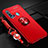 Silikon Hülle Handyhülle Ultra Dünn Schutzhülle Flexible Tasche Silikon mit Magnetisch Fingerring Ständer T01 für Huawei Nova 5i Rot