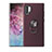 Silikon Hülle Handyhülle Ultra Dünn Schutzhülle Flexible Tasche Silikon mit Magnetisch Fingerring Ständer T01 für Samsung Galaxy Note 10 Plus Fuchsie