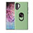 Silikon Hülle Handyhülle Ultra Dünn Schutzhülle Flexible Tasche Silikon mit Magnetisch Fingerring Ständer T01 für Samsung Galaxy Note 10 Plus Grün