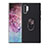Silikon Hülle Handyhülle Ultra Dünn Schutzhülle Flexible Tasche Silikon mit Magnetisch Fingerring Ständer T01 für Samsung Galaxy Note 10 Plus Schwarz
