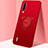 Silikon Hülle Handyhülle Ultra Dünn Schutzhülle Flexible Tasche Silikon mit Magnetisch Fingerring Ständer T01 für Xiaomi Mi A3 Rot