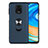 Silikon Hülle Handyhülle Ultra Dünn Schutzhülle Flexible Tasche Silikon mit Magnetisch Fingerring Ständer T01 für Xiaomi Poco M2 Pro Blau