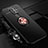 Silikon Hülle Handyhülle Ultra Dünn Schutzhülle Flexible Tasche Silikon mit Magnetisch Fingerring Ständer T01 für Xiaomi Redmi 10X 4G Gold und Schwarz