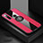 Silikon Hülle Handyhülle Ultra Dünn Schutzhülle Flexible Tasche Silikon mit Magnetisch Fingerring Ständer T01 für Xiaomi Redmi Note 8T Rot