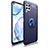 Silikon Hülle Handyhülle Ultra Dünn Schutzhülle Flexible Tasche Silikon mit Magnetisch Fingerring Ständer T02 für Huawei Nova 6 SE Blau