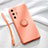 Silikon Hülle Handyhülle Ultra Dünn Schutzhülle Flexible Tasche Silikon mit Magnetisch Fingerring Ständer T02 für Huawei P40 Pro Orange