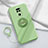 Silikon Hülle Handyhülle Ultra Dünn Schutzhülle Flexible Tasche Silikon mit Magnetisch Fingerring Ständer T02 für Xiaomi Redmi 10X 4G Cyan