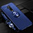 Silikon Hülle Handyhülle Ultra Dünn Schutzhülle Flexible Tasche Silikon mit Magnetisch Fingerring Ständer T03 für OnePlus 7T Pro Blau