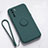 Silikon Hülle Handyhülle Ultra Dünn Schutzhülle Flexible Tasche Silikon mit Magnetisch Fingerring Ständer T03 für Oppo Find X2 Lite Grün