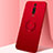 Silikon Hülle Handyhülle Ultra Dünn Schutzhülle Flexible Tasche Silikon mit Magnetisch Fingerring Ständer T04 für Xiaomi Mi 9T Pro Rot