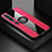 Silikon Hülle Handyhülle Ultra Dünn Schutzhülle Flexible Tasche Silikon mit Magnetisch Fingerring Ständer T04 für Xiaomi Mi Note 10 Pro Pink