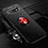 Silikon Hülle Handyhülle Ultra Dünn Schutzhülle Flexible Tasche Silikon mit Magnetisch Fingerring Ständer T05 für Samsung Galaxy S10 Plus Rot und Schwarz