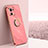 Silikon Hülle Handyhülle Ultra Dünn Schutzhülle Flexible Tasche Silikon mit Magnetisch Fingerring Ständer T07 für Xiaomi Mi 11 5G Pink