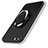 Silikon Hülle Handyhülle Ultra Dünn Schutzhülle Silikon mit Fingerring Ständer A01 für Apple iPhone 5S Schwarz