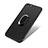 Silikon Hülle Handyhülle Ultra Dünn Schutzhülle Silikon mit Fingerring Ständer A02 für Apple iPhone 5 Schwarz