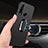 Silikon Hülle Handyhülle Ultra Dünn Schutzhülle Silikon mit Magnetisch Fingerring Ständer für Huawei Enjoy 9s Schwarz